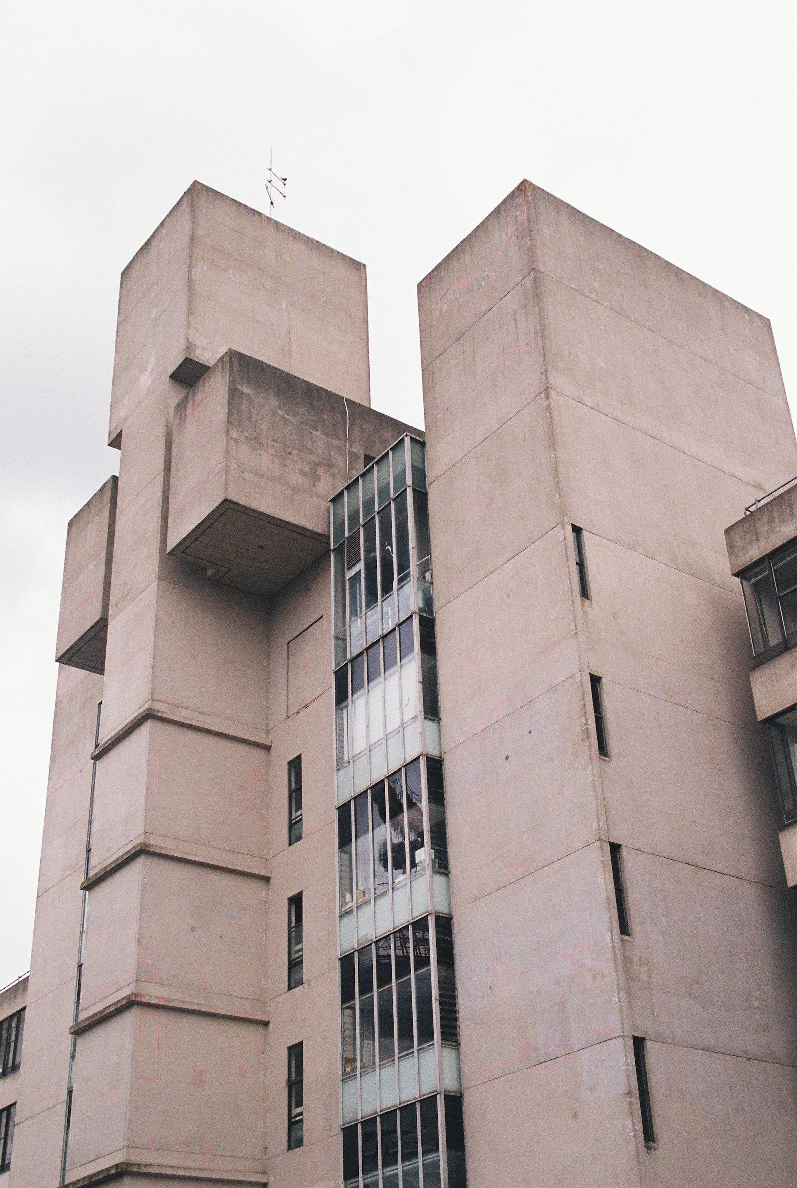 Brutalist concrete tower